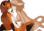  anthro basitin breasts canid canine crossgender duo female female/female fox keidran keith_keiser kissing laura_(twokinds) mammal twokinds unknown_artist webcomic 