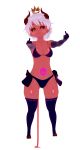  alpha_channel anthro bikini clothed clothing demon female gesture hi_res humanoid imp looking_at_viewer middle_finger skimpy solo spade_tail spider26 swimwear 