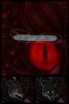  2016 canid canine canis comic digital_media_(artwork) english_text hi_res mammal open_mouth red_eyes red_theme soulsplosion teeth text tongue wolf yellow_eyes 