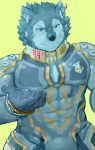  5_fingers abs absurd_res android anthro biceps blue_body blue_eyes blue_fur breke canid canine canis fingers fur grey_body grey_fur hi_res humanoid_hands machine male mammal multicolored_body multicolored_fur muscular muscular_male pecs pikaqoo robot solo spy_suit tokyo_afterschool_summoners two_tone_body two_tone_fur video_games wolf 
