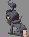  2020 anal anal_masturbation anal_penetration balls black_body bodily_fluids cum digital_media_(artwork) dildo eyelashes fangs genital_fluids genitals girly grey_background half-closed_eyes hi_res humanoid legendary_pok&eacute;mon looking_away male marshadow masturbation narrowed_eyes nintendo not_furry open_mouth orgasm penetration pok&eacute;mon pok&eacute;mon_(species) red_eyes saliva sex_toy shyril simple_background solo tongue toying_self video_games 