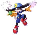  artist_request bandai_namco black_fur blue_headwear blue_pants blue_shirt cabbit commentary_request emblem feet gem gloves hands hat jewelry kawano_takuji kaze_no_klonoa klonoa legs namco_x_capcom official_art pants pointy_ears red_footwear ring shirt tail yellow_eyes yellow_gloves zipper 