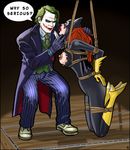  barbara_gordon batgirl dc heath_ledger joker rafcut the_dark_knight 