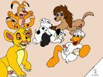  101_dalmatians bonkers crossover disney donald_duck oliver_and_company rita rolly simba the_lion_king two-tone 