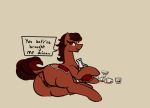  anus big_butt bottle butt cutie_mark dialogue equid equine female genitals hi_res horse lying mammal my_little_pony on_side pony pussy sile-animus simple_background solo wine_glass 