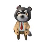  1:1 2020 animal_crossing anthro backbone_(game) bottomwear chibi clothing fur grey_body grey_fur hi_res howard_lotor mammal necktie nintendo pants procyonid raccoon shirt simple_background solo topwear video_games white_background 