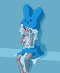  absurd_res anthro blazera breasts disney easter female food hi_res holidays humanoid judy_hopps lagomorph leporid mammal marshmallow messy nude peeps rabbit solo zootopia 