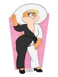 3:4 anthro breasts buckteeth cleavage clothed clothing eyeshadow female footwear hat headgear headwear high_heels jumpsuit lagomorph leporid lhk makeup mammal mature_female patricia_bunny rabbit shoes simple_background slightly_chubby solo teeth the_looney_tunes_show warner_brothers white_background 