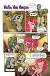  butt comic dialogue duo english_text equid equine feather_duster female feral friendship_is_magic hi_res horse ladder mammal marble_pie_(mlp) my_little_pony pencils_(artist) pinkie_pie_(mlp) pony sibling sister sisters text tongue tongue_out 