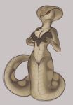  clothing fangs female holding_object holding_underwear humor impracticalart lingerie naga red_sclera reptile scalie serpentine simple_background sketch snake snake_hood solo underwear video_games viper_(x-com) x-com x-com_2 