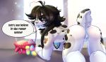  anthro bent_over butt droopy_ears ear_piercing easter easter_egg female holidays lagomorph leporid mammal piercing presenting rabbit solo spots theredghost 