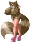  absurd_res anthro big_breasts big_butt breasts butt clothing eevee female footwear genitals hi_res high_heels huge_breasts hyper hyper_breasts legwear nintendo pok&eacute;mon pok&eacute;mon_(species) pose pubes pussy shoes silentpassion simple_background solo thigh_highs video_games white_background 