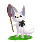  1:1 2020 alpha_channel animal_crossing animal_crossing_pocket_camp anthro arachnid arthropod blue_eyes canid canine canis cute_face digital_drawing_(artwork) digital_media_(artwork) fan_character fur hi_res male malekart mammal moon nintendo sketch smile solo spider video_games white_body white_fur wolf 