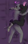  anthro arm_warmers armwear bovid clothing comission deltarune duo faceless_male hair horn human humanoid khamii legwear male male/male mammal open_mouth pink_horn ralsei tagme thigh_highs video_games 