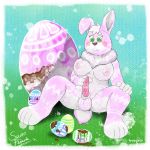  1:1 anthro balls breasts candy chocolate easter easter_bunny easter_egg erection food genitals gynomorph hi_res holidays intersex lagomorph leporid mammal nipples nude penis rabbit samuel_pejack solo 