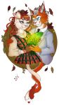  anthro couple_(romantic) duo felid feline female female/female flower hair hi_res lamart mammal plant scottish smile 