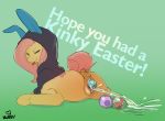  anus bodily_fluids dock easter_egg egg equid equine female feral fluttershy_(mlp) friendship_is_magic genital_fluids genitals horse mammal my_little_pony nubsy oviposition peeing pony pussy solo urine watersports 