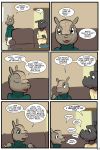  anthro armadillo comic confession confusion dialogue female furniture hi_res mammal rhinocerotoid serious sofa speech_bubble study_partners sumatran_rhinoceros surprise teenager text thunderouserections xenarthran young 