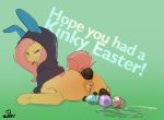  anus bodily_fluids easter easter_egg egg feces female feral fluttershy_(mlp) friendship_is_magic genital_fluids genitals holidays my_little_pony nubsy peeing pussy scat solo urine watersports 