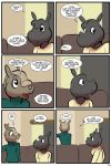  anthro armadillo comic dialogue female furniture hi_res mammal rhinocerotoid sex_talk sofa speech_bubble study_partners sumatran_rhinoceros teenager text thunderouserections xenarthran young 