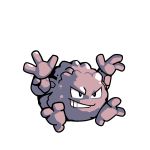  black_eyes commentary creature english_commentary full_body gen_1_pokemon graveler jumping no_humans pokemon pokemon_(creature) rumwik signature simple_background solo white_background 