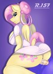  absurd_res anthro big_breasts big_butt bodily_fluids breasts butt clothed clothing dress equid equine female female_penetrated fluttershy_(mlp) friendship_is_magic genital_fluids hi_res looking_back male male/female male_penetrating male_penetrating_female mammal my_little_pony no_underwear penetration pterippus pussy_juice renegade-157 wings 