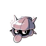  commentary creature english_commentary full_body gen_1_pokemon no_humans pokemon pokemon_(creature) rumwik shellder signature simple_background solo tongue tongue_out white_background 