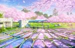  boat cherry_blossoms flowers original petals ruins scenic tokyogenso 