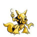  claws commentary english_commentary holding holding_spoon kadabra pokemon rumwik simple_background spoon standing white_background 