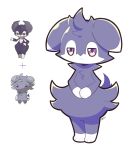  :&lt; artsy-rc closed_mouth commentary english_commentary espurr full_body fusion gen_8_pokemon highres jitome looking_at_viewer no_humans plus_sign pokemon pokemon_(creature) signature simple_background solo standing white_background 