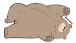  ! 2020 anthro belly black_nose blush brown_body brown_fur english_text fur gayousi7 hi_res kemono mammal overweight simple_background solo text ursid white_background 