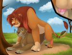  absurd_res bodily_fluids character_alira character_zeykoyu cum deanka disney duo felid feline female feral genital_fluids genitals hi_res lion male male/female mammal pantherine simba the_lion_king 