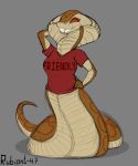  anthro big_tail clothing female hand_on_hip hi_res human humanoid mammal naga reptile rubiont-47 scalie serpentine shirt sketch smile snake solo topwear video_games viper_(x-com) x-com 