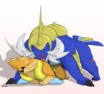  absurd_res alex.fetter claws duo female feral floatzel hi_res holly_(alex.fetter) larger_male licking male male/female nintendo on_top pok&eacute;mon pok&eacute;mon_(species) sampson_(alex.fetter) samurott scar simple_background size_difference tongue tongue_out video_games 