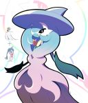  artsy-rc commentary english_commentary gardevoir gen_3_pokemon gen_8_pokemon hatterene highres looking_at_viewer no_humans pokemon pokemon_(creature) signature solo zoom_layer 