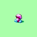  1:1 2019 ambiguous_gender blue_body cortoony green_background nintendo not_furry pink_body pok&eacute;mon pok&eacute;mon_(species) porygon simple_background solo video_games 