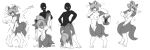  2012 anthro anthro_to_inanimate blush breasts canid canine canis clothing costume duo fursuit genitals hair human inanimate_transformation living_clothing mammal masturbation monochrome mxl nipples nude ponytail pussy sequence standing transformation vaginal vaginal_masturbation wolf 