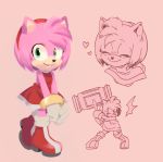  &lt;3 2019 accessory amy_rose anthro boots bracelet clothing dress eulipotyphlan eyes_closed female footwear fur gloves green_eyes hair_accessory hairband hands_together handwear hedgehog hi_res holding_object holding_weapon jewelry kohane01 mammal open_mouth piko_piko_hammer pink_background pink_body pink_fur red_clothing red_dress simple_background smile solo sonic_the_hedgehog_(film) sonic_the_hedgehog_(series) standing weapon 