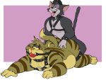  anal anthro ball_gag butch_(disambiguation) butt clyde_(tom_and_jerry) duo eroborus felid feline gag harness male male/male mammal metro-goldwyn-mayer tom_and_jerry 
