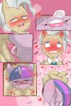  &lt;3 2:3 age_difference ahegao blush bodily_fluids clitoral clitoris cold-blooded-twilight comic cunnilingus dialogue english_text equid eyewear female female/female feral friendship_is_magic genital_fluids genitals glasses hi_res leg_wrap licking looking_pleasured mammal mature_female mayor_mare_(mlp) my_little_pony older_female oral purple_body pussy pussy_juice sex sweat text tongue tongue_out twilight_sparkle_(mlp) vaginal younger_female 