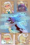  &lt;3 2:3 after_sex age_difference blush bodily_fluids cold-blooded-twilight comic dialogue english_text equid female female/female friendship_is_magic hi_res horn mammal mature_female mayor_mare_(mlp) my_little_pony older_female sweat tears text tongue tongue_out twilight_sparkle_(mlp) unicorn younger_female 