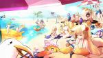  ass beach bird blonde_hair breasts character_request dolphin ejami fate/extra fate_(series) fox_girl highres large_breasts league_of_legends long_hair nude seagull short_hair swimsuit tail tamamo_(fate)_(all) touhou yakumo_ran 