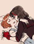  absurdres closed_eyes highres kill_la_kill kiss lying mankanshoku_mako matoi_ryuuko md5_mismatch myrarose_(artist) yuri 