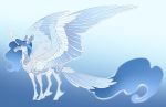  2020 absurd_res blue_body blue_feathers blue_hair digital_media_(artwork) equid eyebrows eyelashes feathered_wings feathers hair hi_res hooves horn mammal turnipberry winged_unicorn wings 