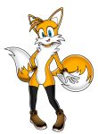  2020 absurd_res alpha_channel anthro blue_eyes bottomless canid canine clothed clothing evoheaven_(artist) female footwear fox fur handwear hi_res humanoid legwear mammal miles_prower nude open_mouth open_smile pinup pose sega shoes simple_background smile socks solo sonic_the_hedgehog_(series) standing style_parody thick_thighs thigh_highs transparent_background video_games white_body white_fur yellow_body yellow_fur 