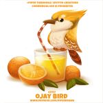  1:1 ambiguous_gender avian beady_eyes beverage bird blue_jay brown_body brown_eyes brown_feathers corvid cryptid-creations drinking english_text feathered_wings feathers feral food fruit glass humor jay_(bird) leaf new_world_jay orange_(fruit) orange_juice plant pun solo straw tan_body tan_feathers text url visual_pun wings yellow_body yellow_feathers 