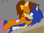  2018 accessory anthro bed bedding blanket blush breasts clothing cuddling domestic_cat duo eulipotyphlan felid feline felis female furniture gloves hair hair_accessory hair_bow hair_ribbon handwear hedgehog interspecies male male/female mammal manx nude on_bed ribbons romantic_ambiance romantic_couple sonic_the_hedgehog sonic_the_hedgehog_(series) sonic_x-treme tagme tiara_boobowski video_games volksgtifox 