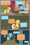  absurd_res applejack_(mlp) blonde_hair clothing comic dialogue duo english_text equid female feral friendship_is_magic group gutovi-kun hair hat headgear headwear hi_res mammal my_little_pony orange_body rainbow_dash_(mlp) text 