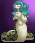  absurd_res anaconda animal_humanoid big_breasts boa_(snake) boa_sandersonia boinae breasts coiled_tail female green_hair grope groping_breasts groping_self hair hi_res humanoid lamia licking long_hair looking_at_viewer massaging navel nipples nirriti one_piece reptile reptile_humanoid scalie scalie_humanoid serpentine snake snake_humanoid snake_tongue solo tongue tongue_out 