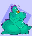  anthro areola belly between_breasts beverage big_breasts biped blush bodily_fluids breasts crossed_arms cup digital_media_(artwork) female genitals java_(microsoft) kneeling lizard microsoft microsoft_bob navel nipples nude overweight overweight_female pussy reptile scalie simple_background solo sushirolldragon sweat thick_thighs wide_hips 